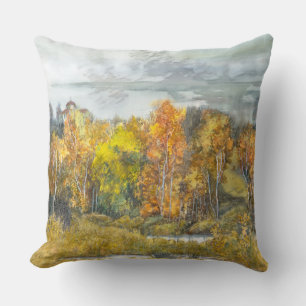 Autumn  painting watercolor 300 cushion