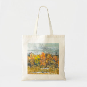 Autumn painting watercolor tote bag