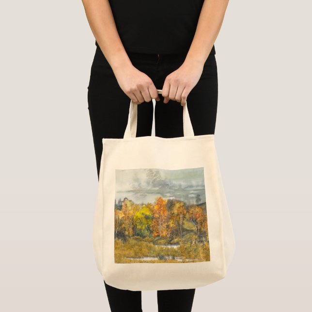Autumn  painting watercolor tote bag (Front (Product))