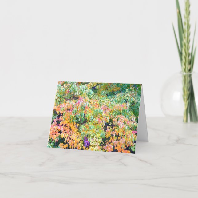"AUTUMN PALETTE" (PHOTOG.) NOTECARD (Front)