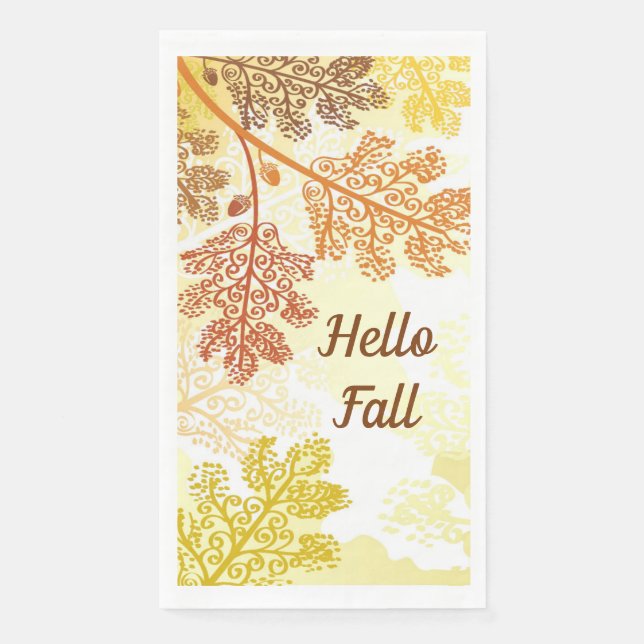 Autumn Paper Guest Towel Napkin (Front)