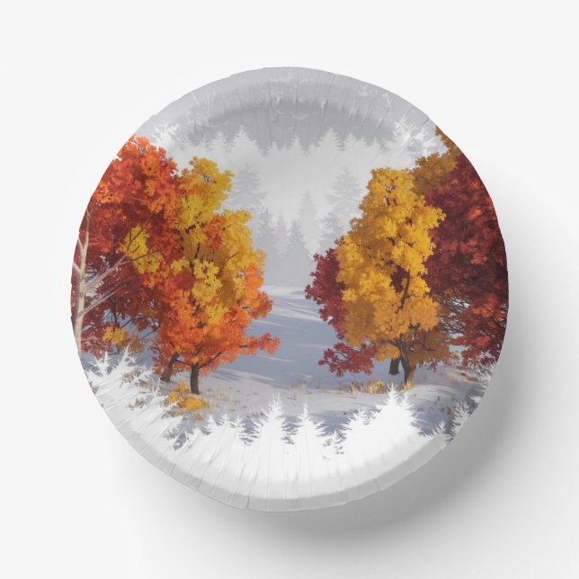 Autumn  paper plate (Front)