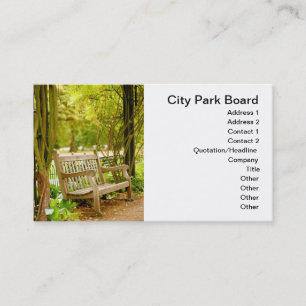 Autumn Park Bench Business Card