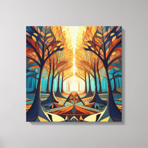 Autumn park canvas print