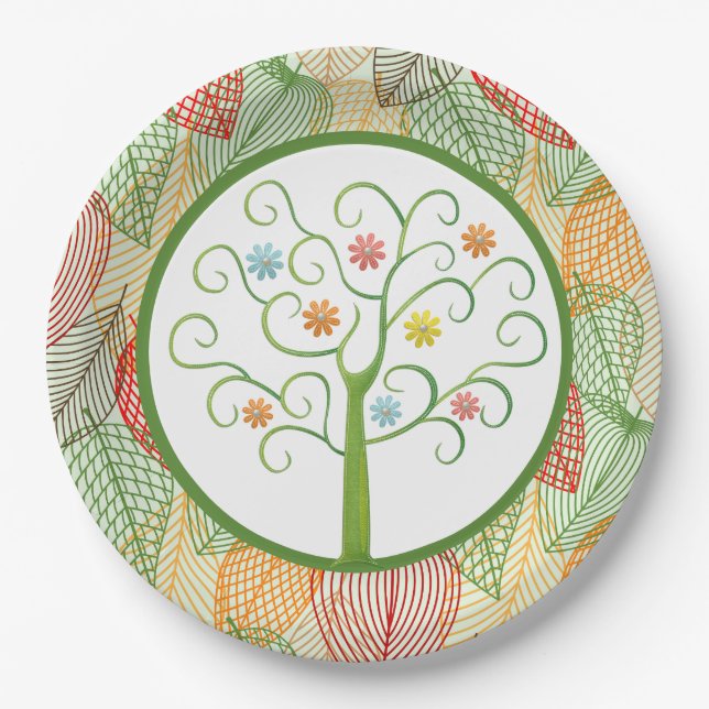 Autumn Pastel Paper Plates (Front)