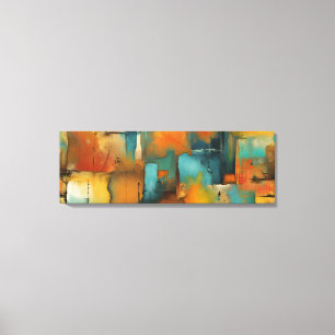 Autumn Patchwork Abstract Canvas Print