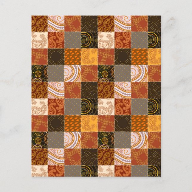 Autumn patchwork scrapbook background (Front)