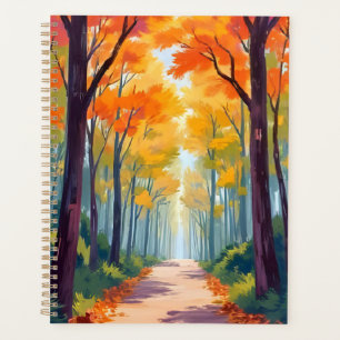 Autumn Path Fall Foliage Painting Planner