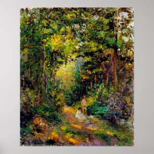 Autumn Path Through the Woods, Camille Pissarro Poster