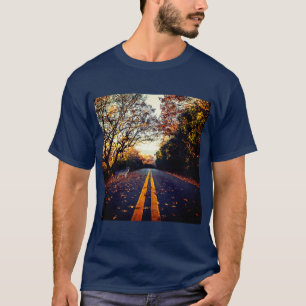 Autumn Path with a Wolf – Mystic Forest Concept T-Shirt