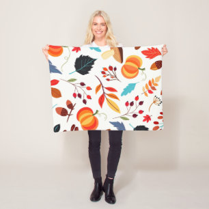 Autumn Pattern Baby Fleece Blanket Gift