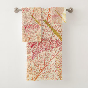 Autumn pattern bath towel set