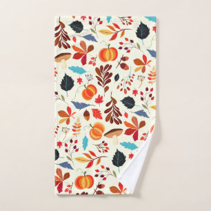 Autumn Pattern Bath Towel Set