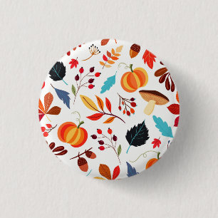 Autumn Pattern Button Fall