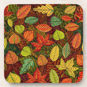 Autumn pattern coaster