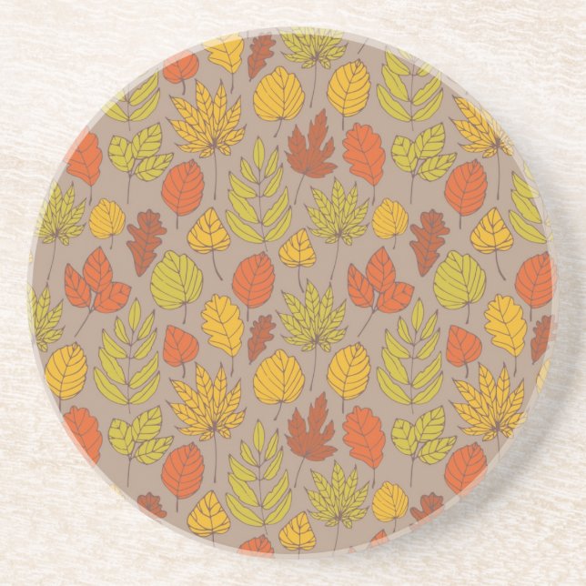 Autumn pattern coaster (Front)
