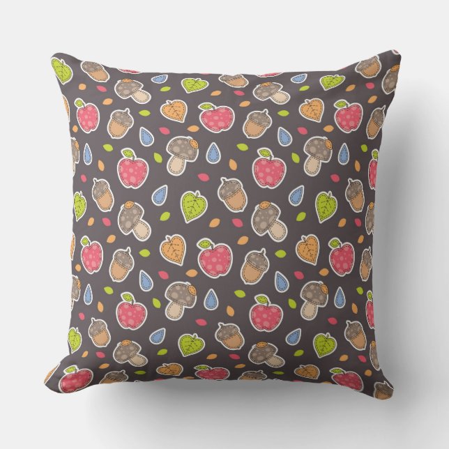 autumn pattern cushion (Front)