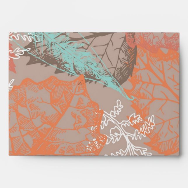 Autumn pattern envelope (Front)