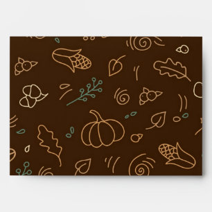 Autumn pattern envelope