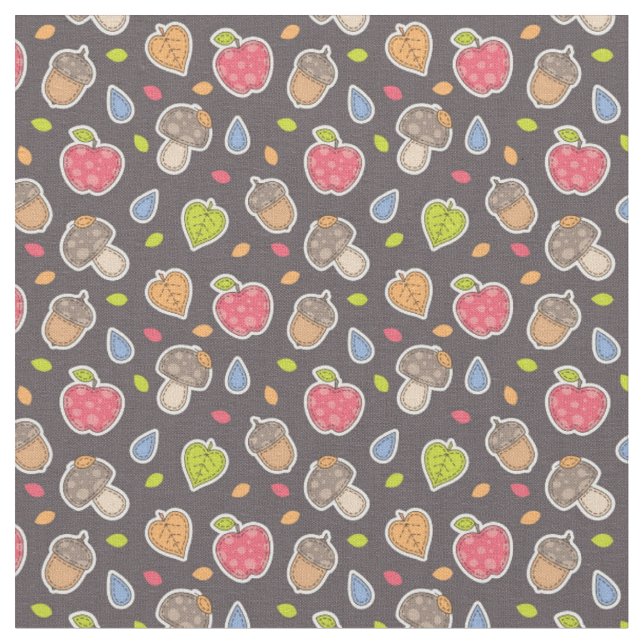 autumn pattern fabric (Close Up)