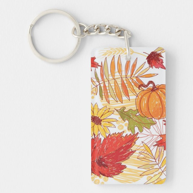Autumn pattern key ring (Front)