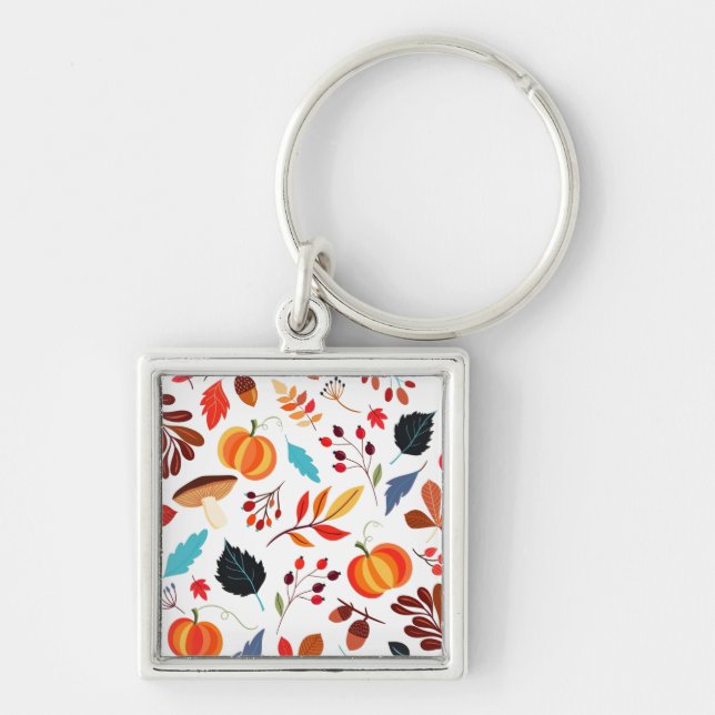 Autumn Pattern Keychain Gift (Front)