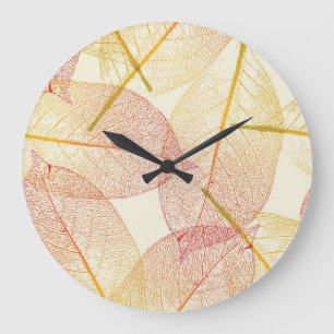 Autumn pattern large clock