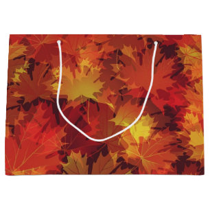 Autumn pattern large gift bag
