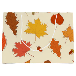 Autumn pattern large gift bag