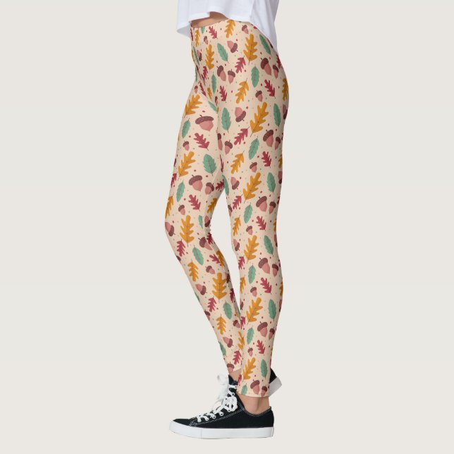 Autumn Pattern Leaf Leggings (Left)