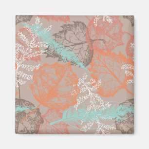 Autumn pattern magnet