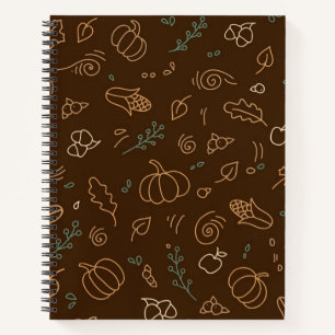 Autumn pattern notebook