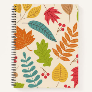 Autumn pattern notebook