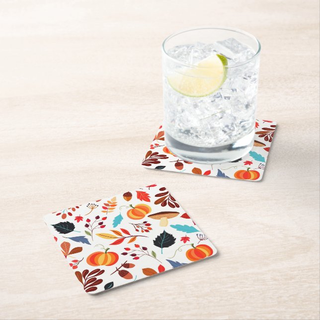 Autumn Pattern Paper Coaster (Insitu)