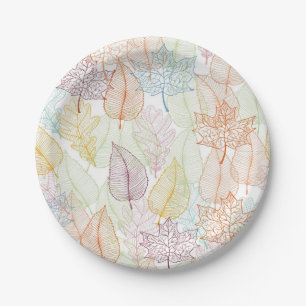 Autumn pattern paper plate