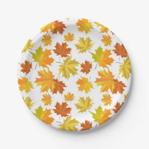 Autumn pattern paper plate