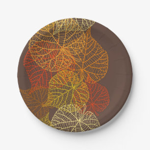 Autumn pattern paper plate