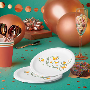 Autumn Pattern Paper Plate