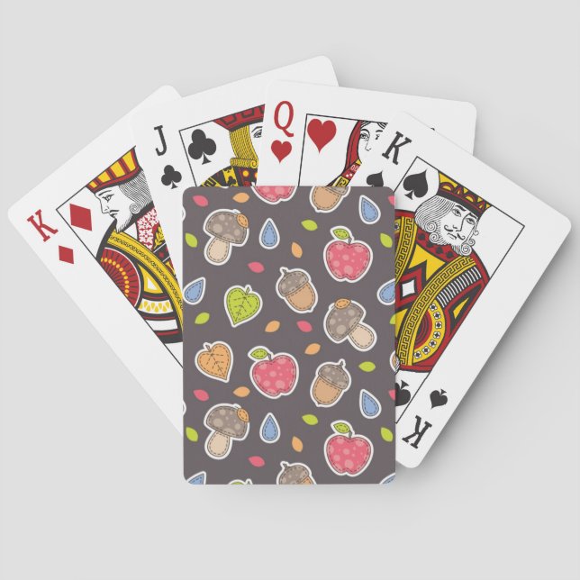 autumn pattern playing cards (Back)
