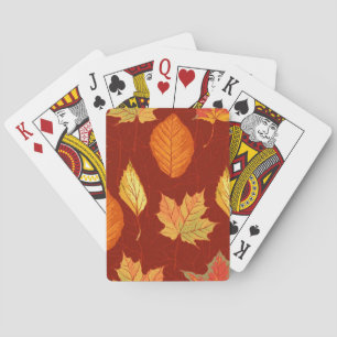 Autumn pattern playing cards