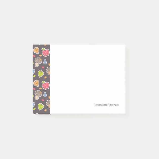 autumn pattern post-it notes (Front)