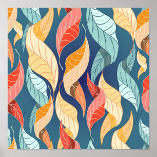 Autumn pattern poster