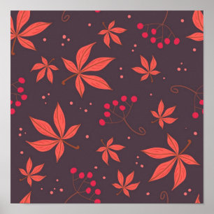 Autumn pattern poster