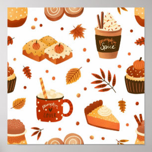 Autumn pattern poster