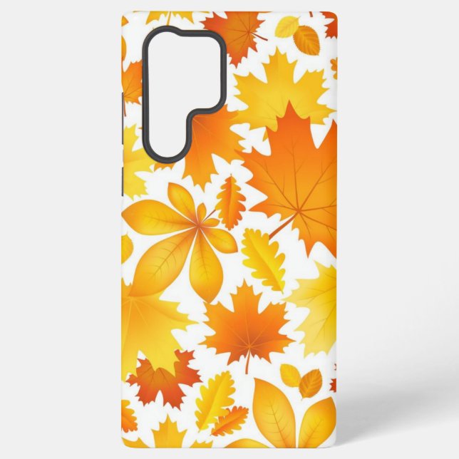 Autumn pattern samsung galaxy s22 ultra case (Back)