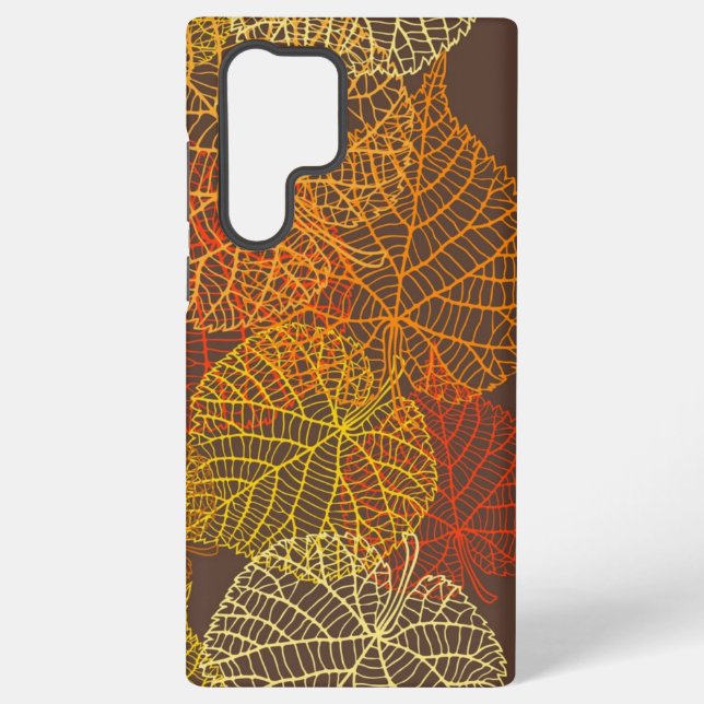 Autumn pattern samsung galaxy s22 ultra case (Back)