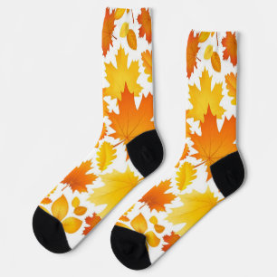 Autumn pattern socks