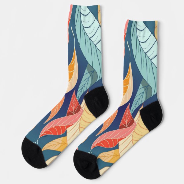 Autumn pattern socks (Left)