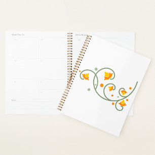 Autumn Pattern Spiral Planner