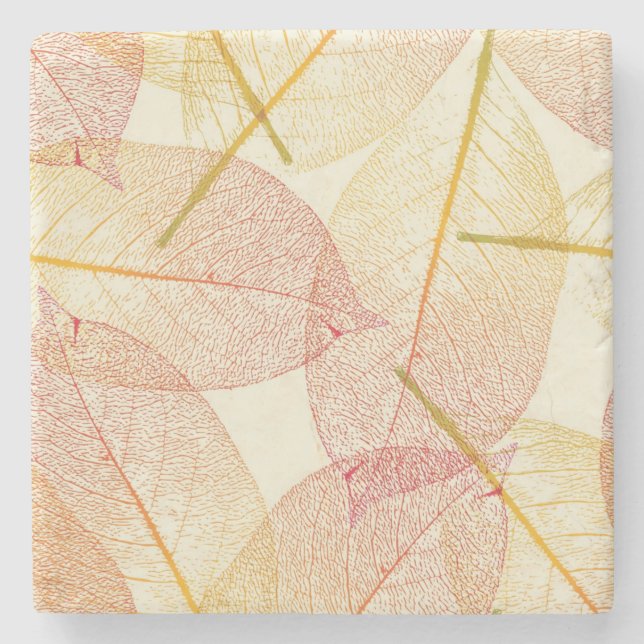 Autumn pattern stone coaster (Front)